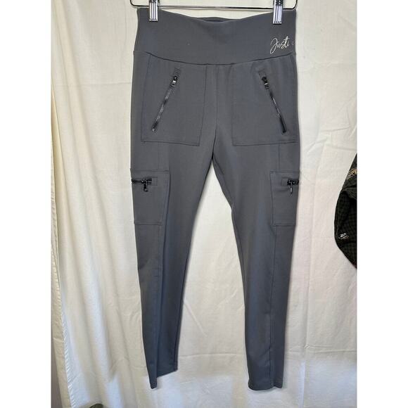 Justice Gray Cargo Pocket Leggings - Size 14/16 - Picture 2 of 4
